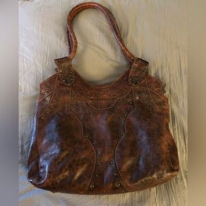 FRYE Leather Stud Shoulder Bag.  With dust bag